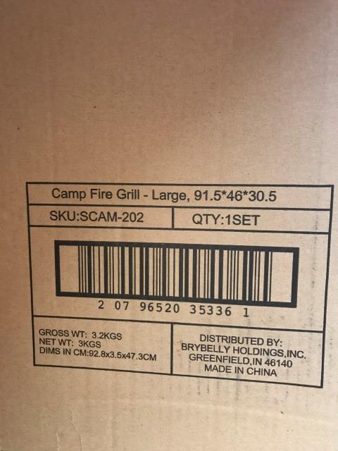 Steel Mesh Over Fire Camping Grill Gate, Family Size. $48 MSRP