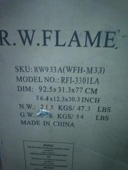 R.W.FLAME 33" Electric Fireplace Insert,Freestanding & Recessed Electric Stove Heater. $402 MSRP