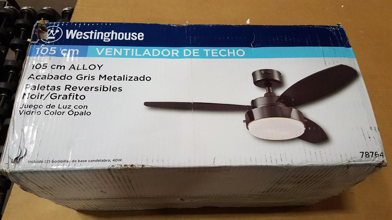Westinghouse Lighting 7876400 Alloy 42-Inch Gun Metal Indoor Ceiling Fan. $122 MSRP