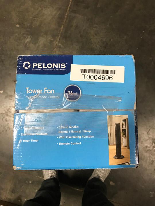 PELONIS 36-in 3-Speed Oscillating Tower Fan. $103 MSRP