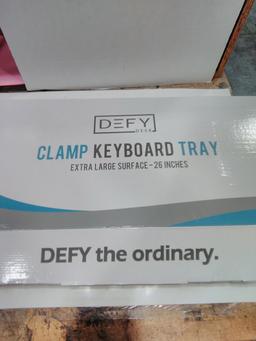 Clamp On Keyboard Tray Office Under Desk Ergonomic Desks Wood Clamps . $80 MSRP