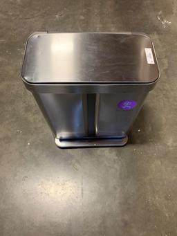 Design Trend Stainless Steel Dual Compartment Trash Can Recycler,$129 MSRP
