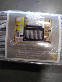 PURE SAFETY Vertical Crib Liners 24 Pack in Luxurious Grey Minky,$99 MSRP
