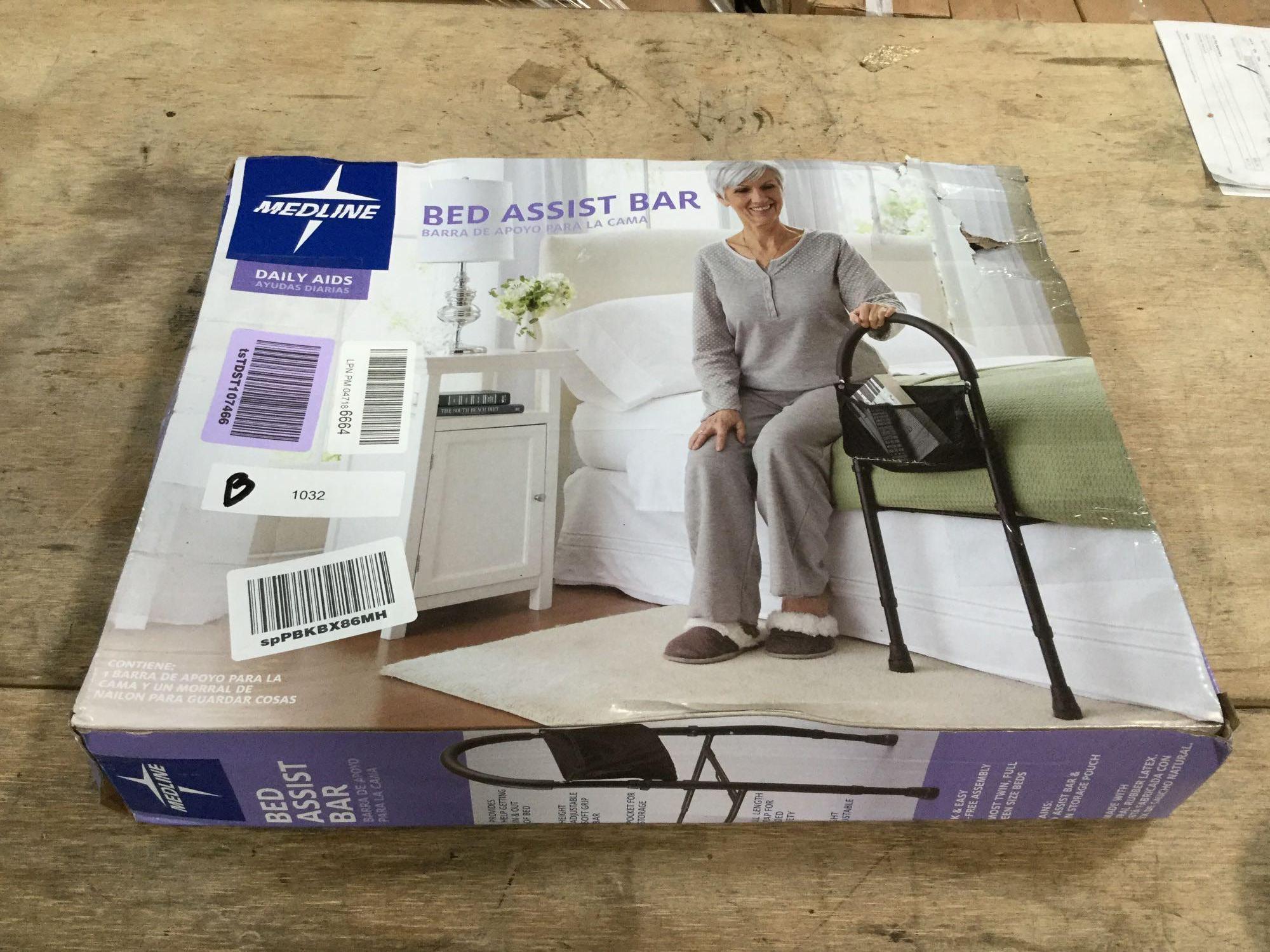 ...Medline Bed Assist Bar with Storage Pocket, , $29 MSRP