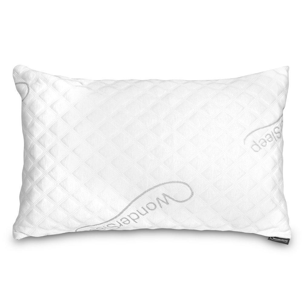 WonderSleep Premium Adjustable Loft [Luxury Queen] - Shredded Hypoallergenic Memory Foam Pillow