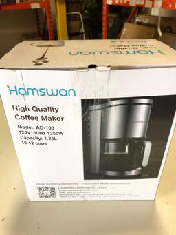 Drip Coffee Maker, HAMSWAN AD-103 Coffee Maker Coffee Pot,$39 MSRP