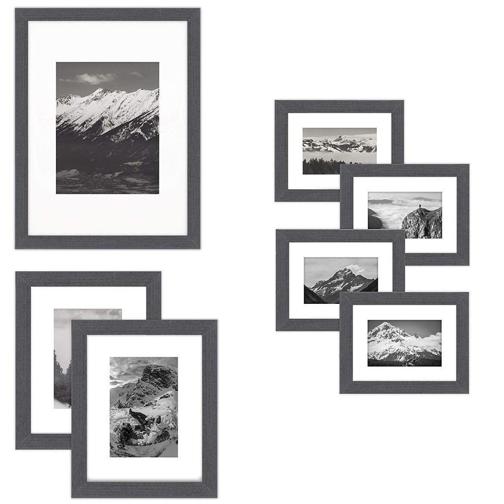 Picture Frames Gallery Set Kit - Black Wood Set of 7 Frames,$29 MSRP