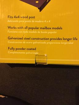 Architectural Mailboxes 4 in. x 4 in. Post Adapter in Black, $10 MSRP