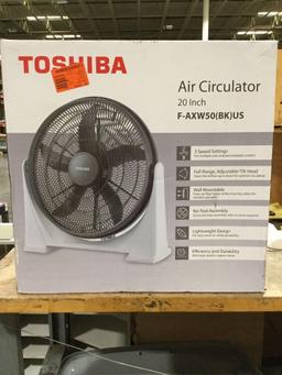 Toshiba 3 Speed Box Fan, $35 MSRP