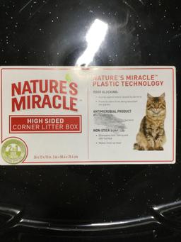 Nature's Miracle Advanced High Sided Corner Litter Box,$26 MSRP