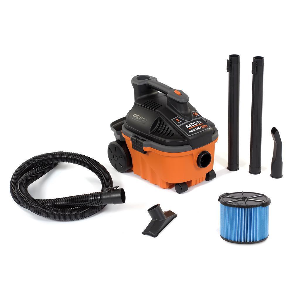 RIDGID 4 Gal. Portable Wet/Dry Vacuum, $80 MSRP