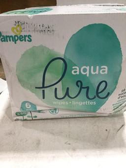 Pampers Aqua Pure 6X Pop-Top Sensitive Water Baby Wipes,$14 MSRP