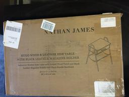 Nathan James 32501 Hugo Nightstand Accent Rustic Wood Table with Drawer - $59.99 MSRP