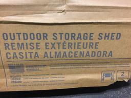Outdoor Storage Shed, Gray -Partial Set -Box 1 of 2 only
