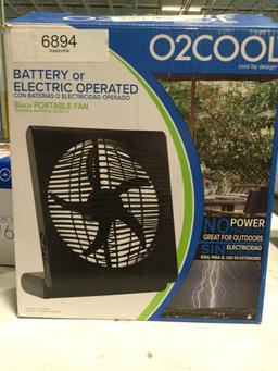 O2COOL 8 in. Black Portable Fan with AC Adapter - $19.88 MSRP