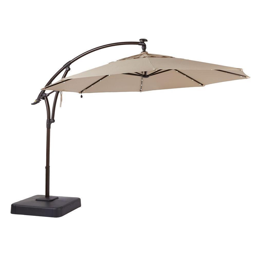 Hampton Bay 11 Ft Offset Umbrella with Solar LED Lights $502.47 MSRP