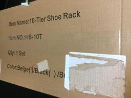 Homebi 10-Tier Shoe Rack 30 Pairs Shoe Tower Closet Shoes Storage Cabinet $35.99 MSRP