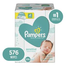 Pampers Sensitive Water Baby Diaper Wipes, Hypoallergenic and Unscented 576 Count $13.99 MSRP