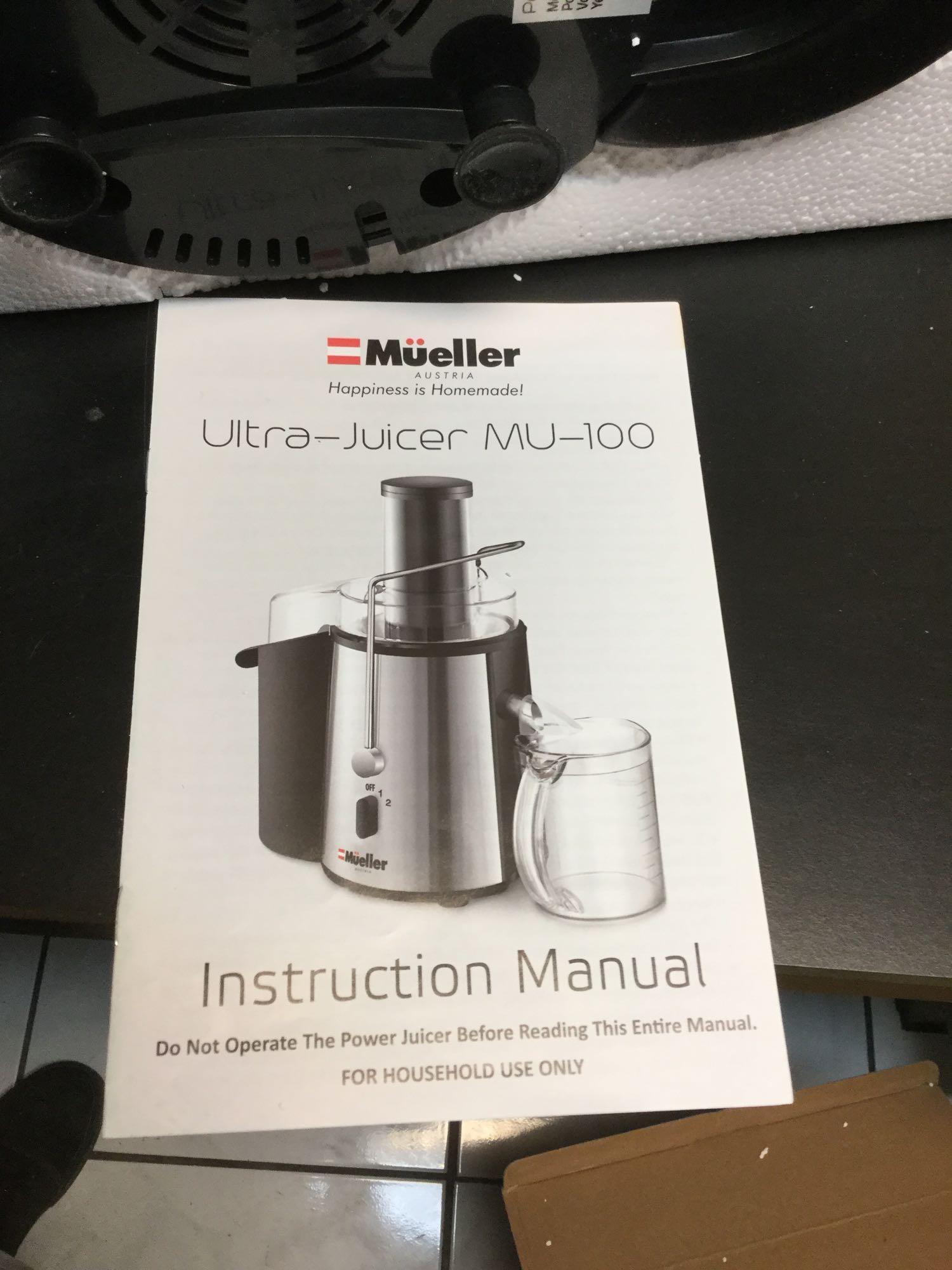 Mueller Ultra-Juicer MU-100 $59.97 MSRP