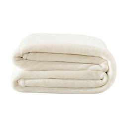 Flannel Fleece Blanket Soft Throw Blanket (Cream)