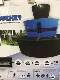 BULZiBUCKET Blue - Next Generation Cornhole - Indoor/Outdoor/Pool Game - $59.99 MSRP