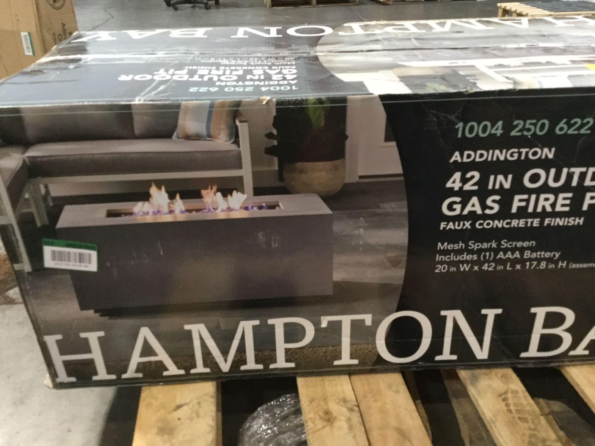 Hampton Bay 42 In Outdoor/Indoor Gas Fire Pit