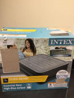 Intex Dura-Beam Standard Essential Rest Airbed with Built-in Electric Pump,20", Queen $54.49 MSRP