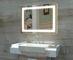 HAUSCHEN LED Lighted Bathroom Wall Mounted Mirror - $284.99 MSRP