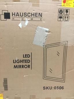 HAUSCHEN LED Lighted Bathroom Wall Mounted Mirror - $284.99 MSRP
