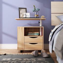 SogesHome Bedside Table with Shelf Cabinet