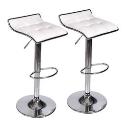 Elecwish Set of 2 Adjustable Swivel Gas Lift Bar Stools,PU Leather with Chrome Base $83.77 MSRP