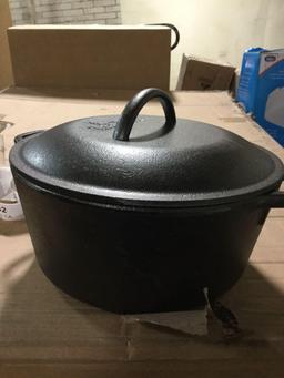 Lodge 7 Quart Pre-Seasoned Cast Iron Dutch Oven - $54.90 MSRP