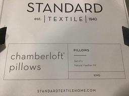 Standard Textile Chamberloft Pillow, Set of 2 - King, $99.99 MSRP