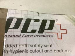 PCP Adjustable Padded Bath Safety Seat With Hygienic Cutout With Backrest - $30.00 MSRP