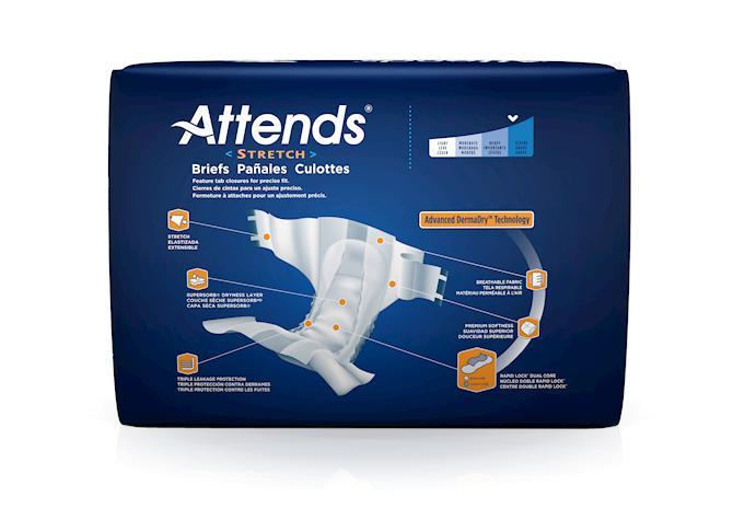 Attends Stretch Briefs with Advanced Dry-Lock Technology for Adult Incontinence Care $49.99 MSRP