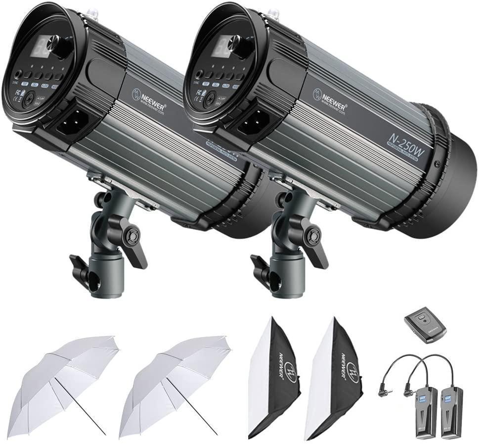 Neewer 500W Studio Strobe Flash Photography Lighting Kit:(2) 250W Monolight,(2) Softbox $189.99 MSRP