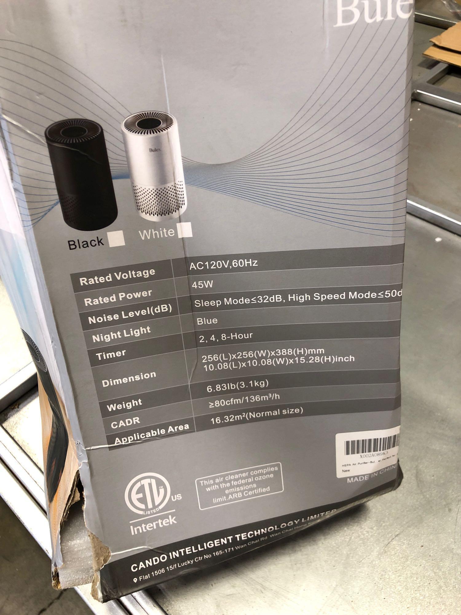 Bulex Hepa Air Purifier Air Purifier with True HEPA Filter for 99.97% Purification
