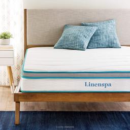 Linenspa 8 Inch Memory Foam and Innerspring Hybrid Mattress-Twin