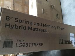 Linenspa 8 Inch Memory Foam and Innerspring Hybrid Mattress-Twin