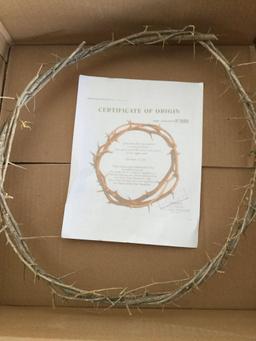 Jerusalem Authentic Biblical Lifesize Crown of Thorns w/Certificate | Door Knob