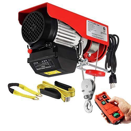 Partsam 1320lbs Lift Electric Hoist Crane Remote Control Power System