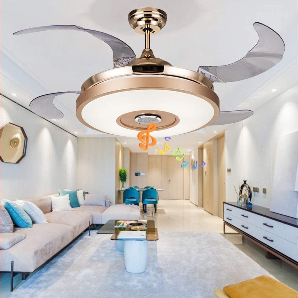 Fandian 42'' Modern Ceiling Fans with Light Bluetooth Speaker Music Player Chandelier- $199.99 MSRP