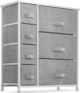 Seseno 7 Drawers Dresser - Furniture Storage Tower, Gray/White (SDH7GW) - $82.99 MSRP