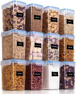 Vtopmart Airtight Food Storage Containers 12 Pieces 1.5qt / 1.6L- Plastic BPA Free
