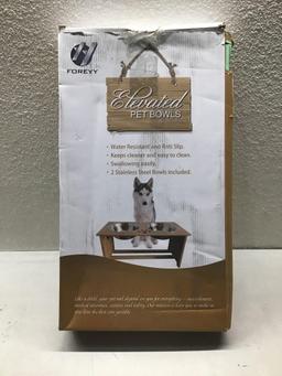 Foreyy Raised Pet Bowls for Cats and Dogs, Bamboo Elevated Dog Cat Food and Water Bowls $39.99 MSRP