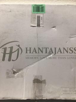 Hantajanss Clip Photo Holder Display Frame w/12 Wood Clothespin Clips,20"...20" Grey - $26.69 MSRP