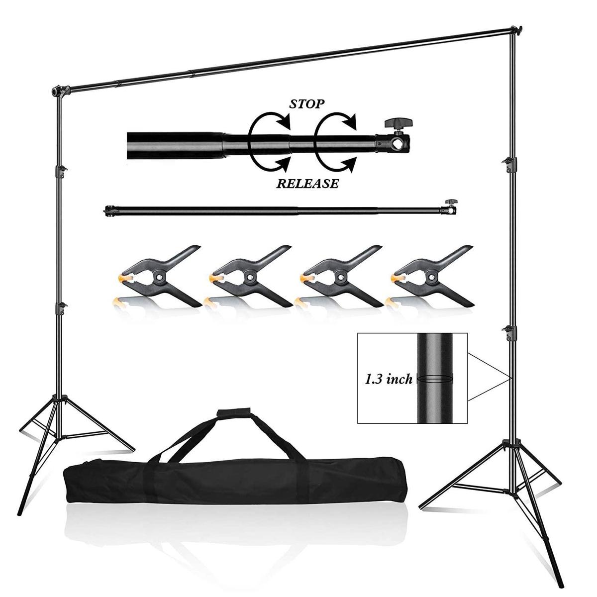 Emart 10 x 10 ft Photo Video Studio Heavy Duty Adjustable Backdrop Support System Kit, Photography