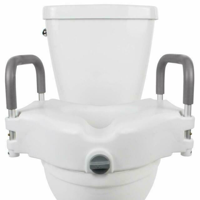 Vive LVA1011 Raised Toilet Seat with Padded Handles $59.95 MSRP