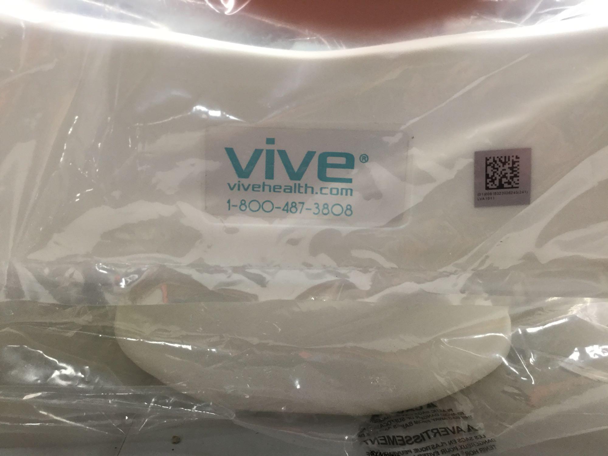 Vive LVA1011 Raised Toilet Seat with Padded Handles $59.95 MSRP