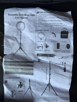 Mountdog 18" Ring Light Kit 55W Bluetooth Lighting w/ Tripod Stand Dimmable 3200K/5500K- $93.99 MSRP